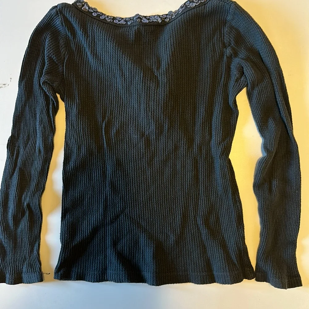 Crewcuts Waffle Henley with Sequins